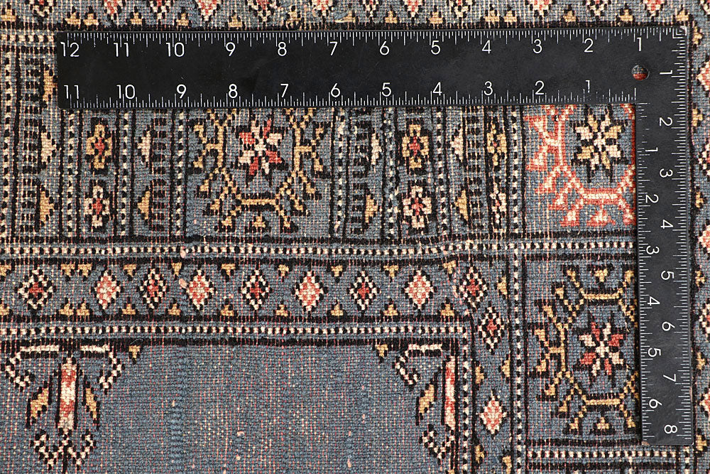 Light Slate Grey Bokhara 4' x 6' 2 - No. 60882 - ALRUG Rug Store