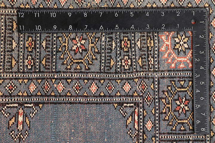 Light Slate Grey Bokhara 4' x 6' 2 - No. 60882 - ALRUG Rug Store