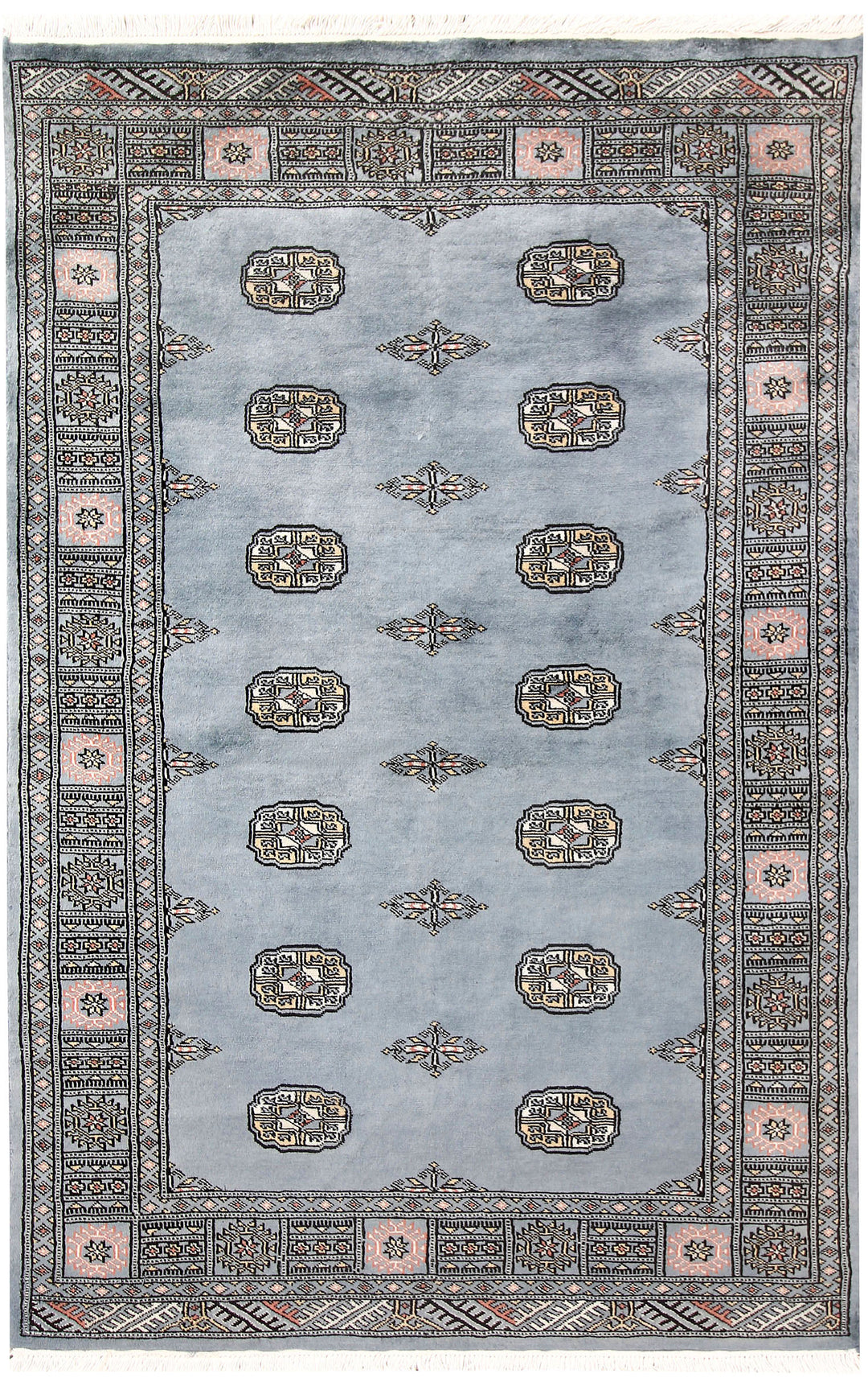Light Slate Grey Bokhara 4' x 6' 2 - No. 60882 - ALRUG Rug Store