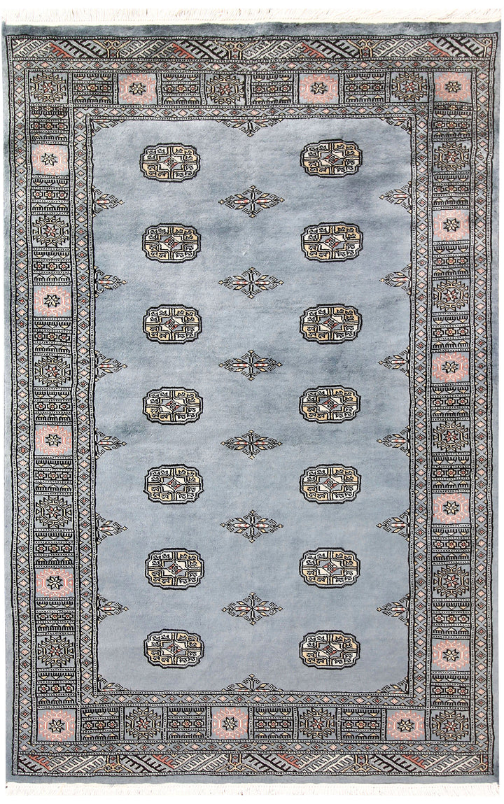 Light Slate Grey Bokhara 4' x 6' 2 - No. 60882 - ALRUG Rug Store