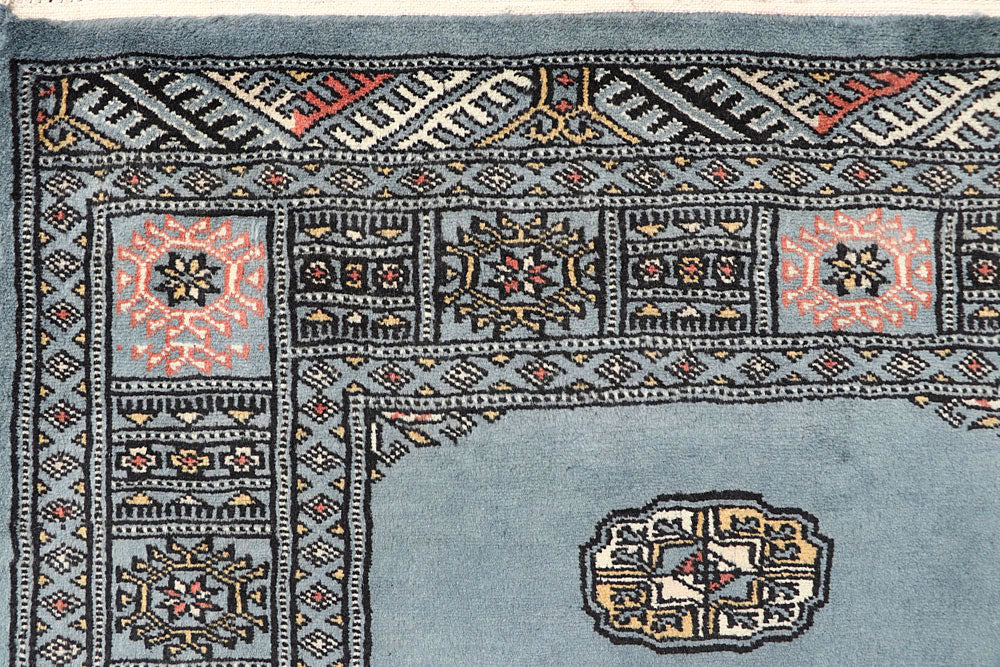 Light Slate Grey Bokhara 4' 2 x 6' 2 - No. 60883 - ALRUG Rug Store