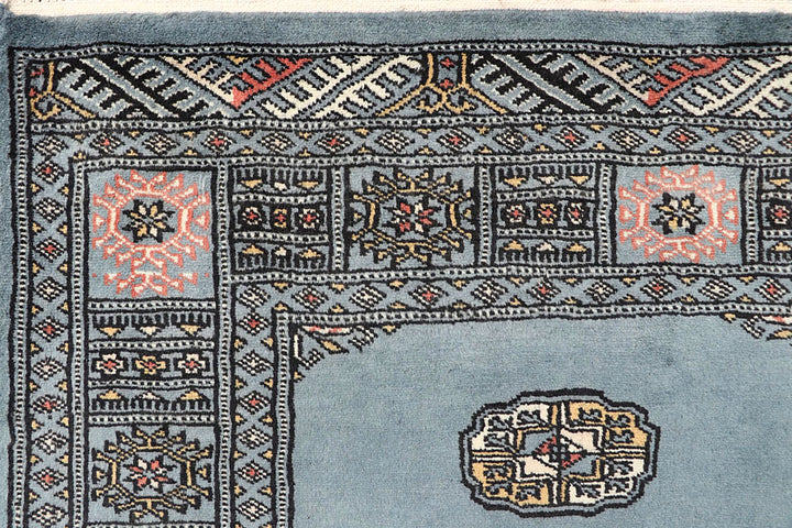 Light Slate Grey Bokhara 4' 2 x 6' 2 - No. 60883 - ALRUG Rug Store