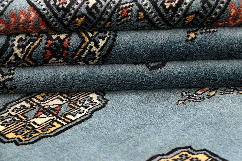 Light Slate Grey Bokhara 4' 2 x 6' 2 - No. 60883 - ALRUG Rug Store