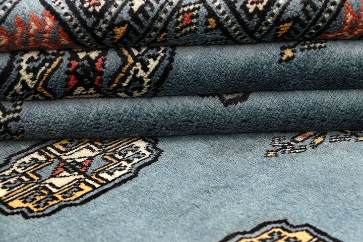 Light Slate Grey Bokhara 4' 2 x 6' 2 - No. 60883 - ALRUG Rug Store