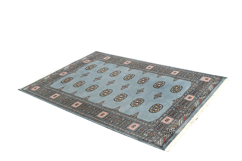 Light Slate Grey Bokhara 4' 2 x 6' 2 - No. 60883 - ALRUG Rug Store