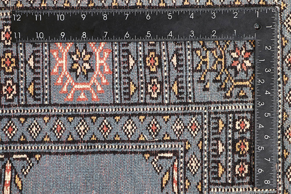 Light Slate Grey Bokhara 4' 2 x 6' 2 - No. 60883 - ALRUG Rug Store