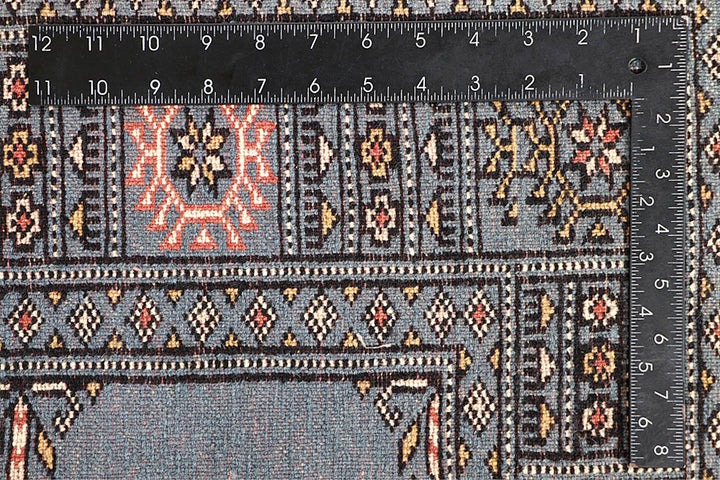 Light Slate Grey Bokhara 4' 2 x 6' 2 - No. 60883 - ALRUG Rug Store