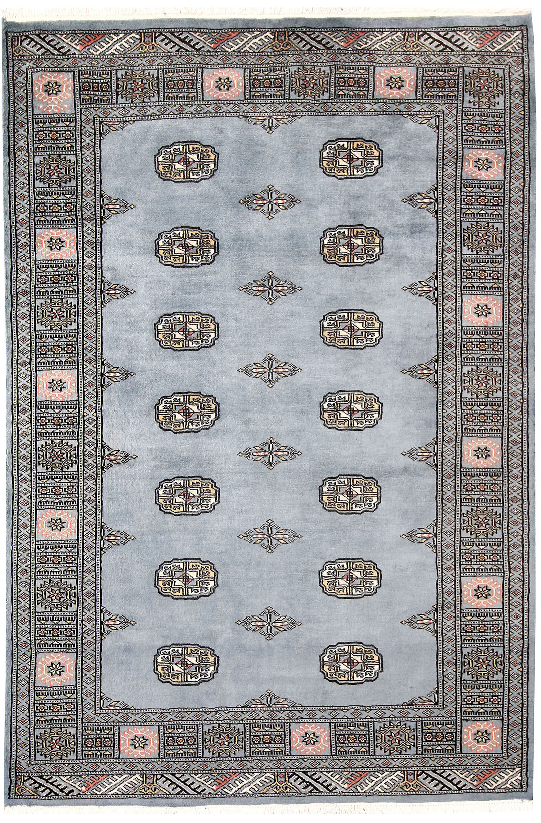 Light Slate Grey Bokhara 4' 2 x 6' 2 - No. 60883 - ALRUG Rug Store
