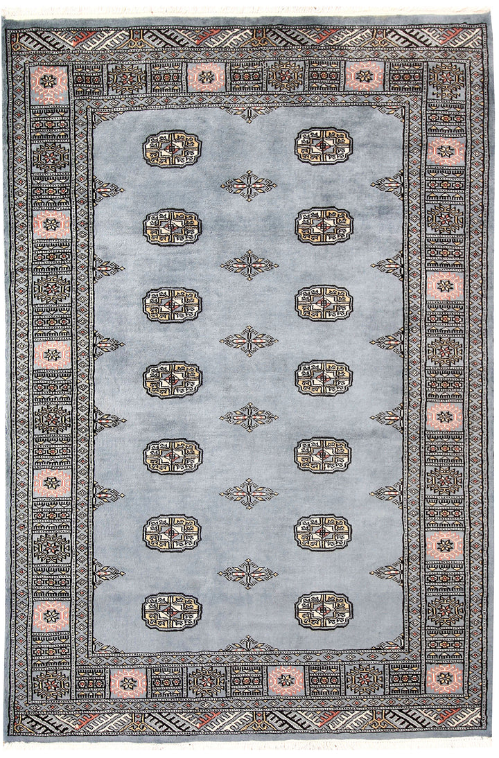 Light Slate Grey Bokhara 4' 2 x 6' 2 - No. 60883 - ALRUG Rug Store