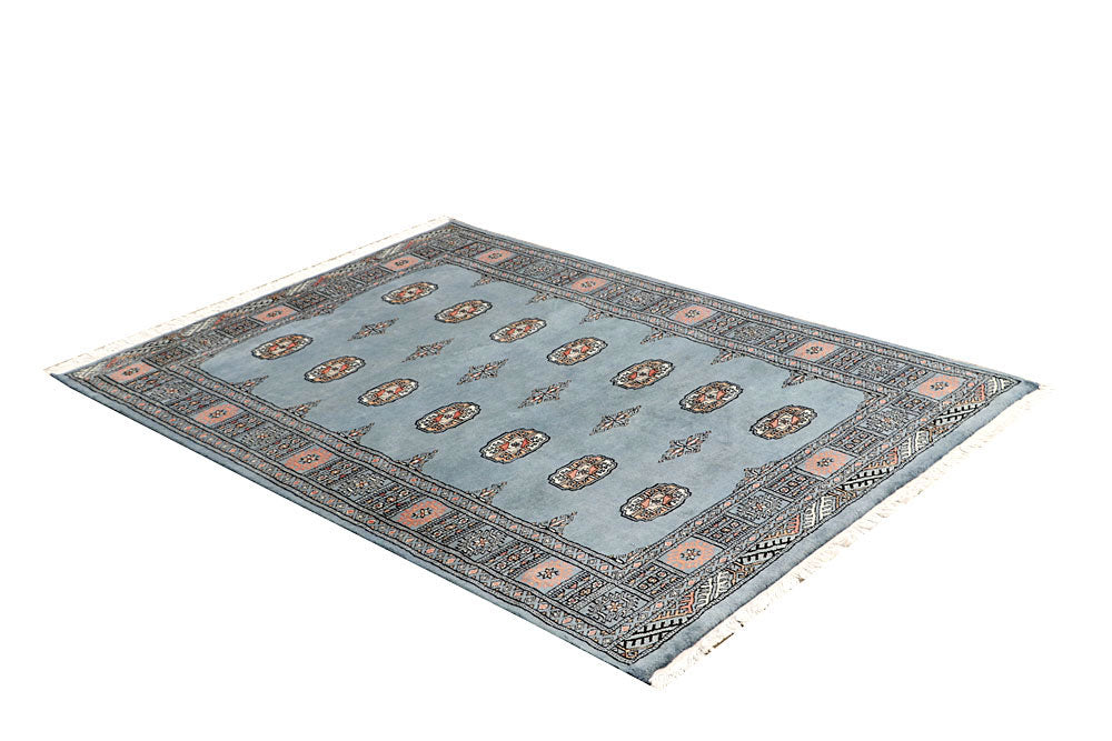 Light Slate Grey Bokhara 4' x 5' 10 - No. 60885 - ALRUG Rug Store