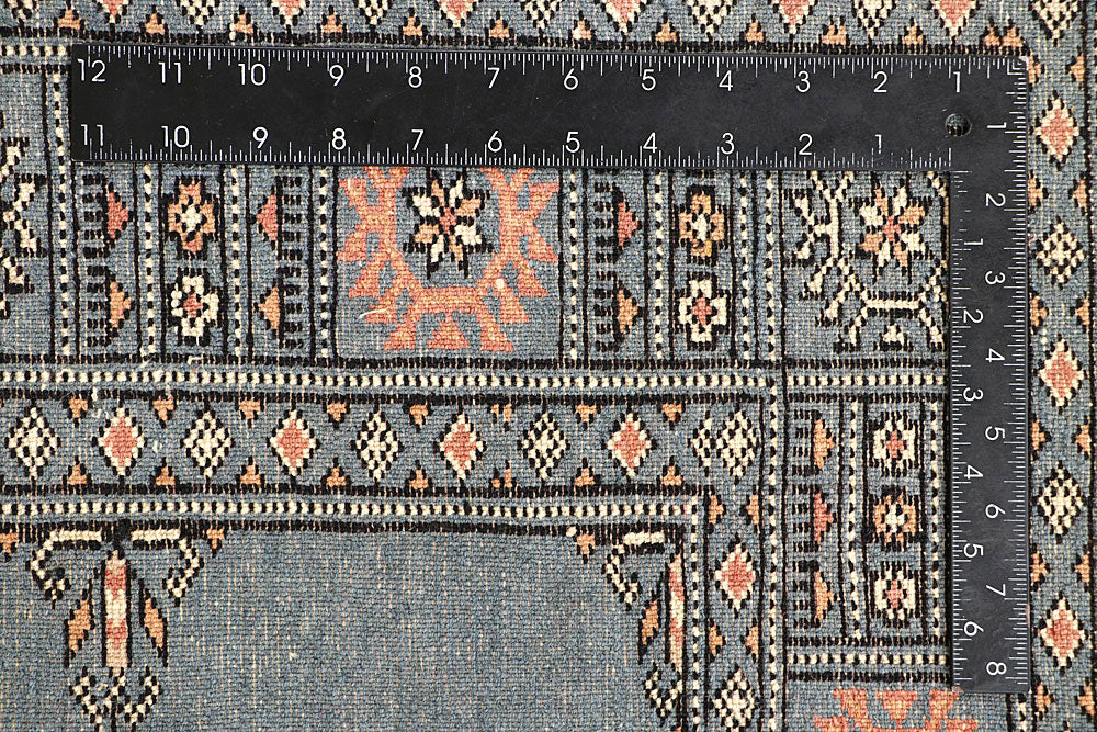 Light Slate Grey Bokhara 4' x 5' 10 - No. 60885 - ALRUG Rug Store
