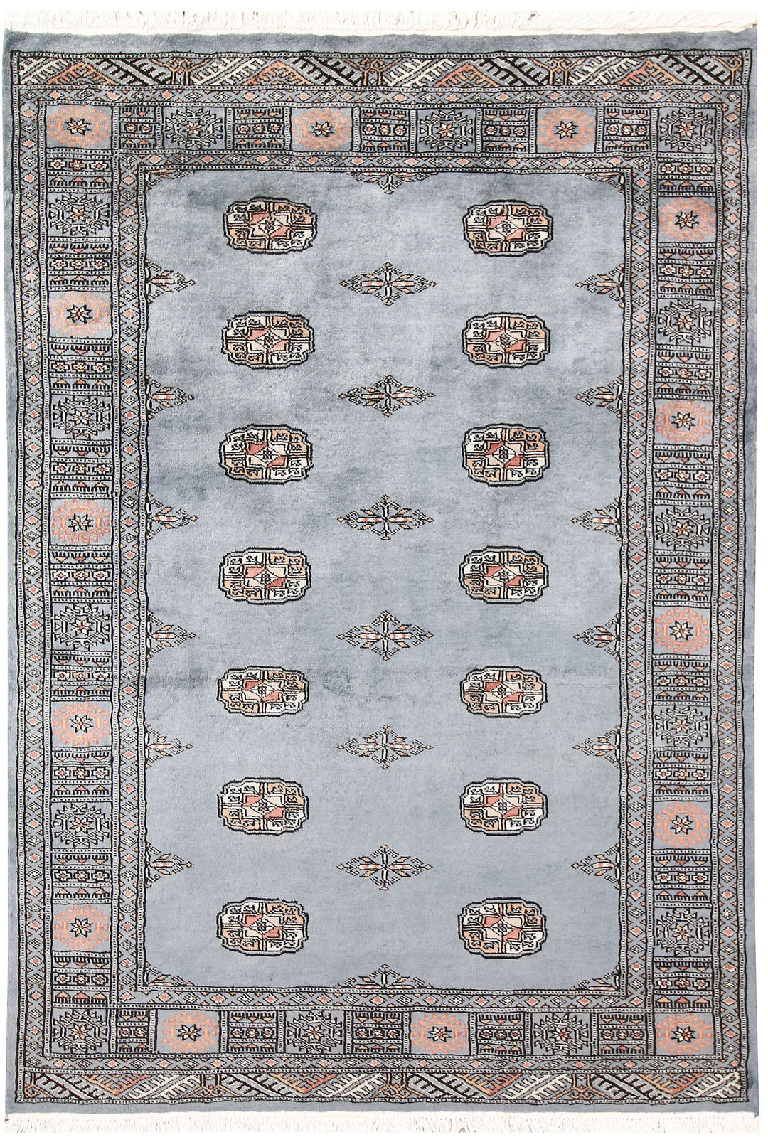Light Slate Grey Bokhara 4' x 5' 10 - No. 60885 - ALRUG Rug Store