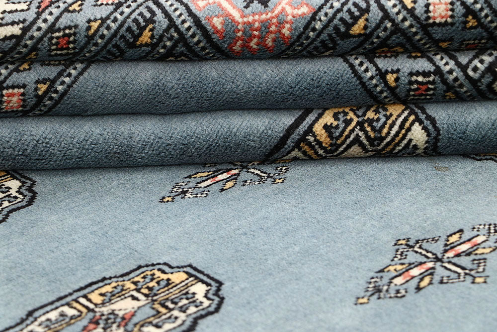 Light Slate Grey Bokhara 4' 1 x 6' 4 - No. 60886 - ALRUG Rug Store