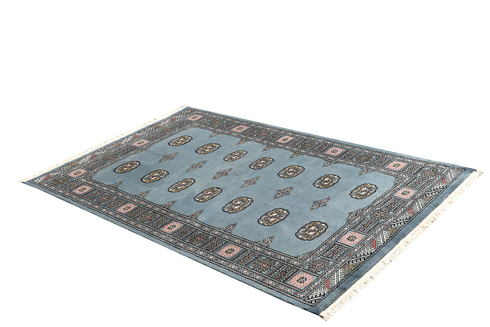 Light Slate Grey Bokhara 4' 1 x 6' 4 - No. 60886 - ALRUG Rug Store