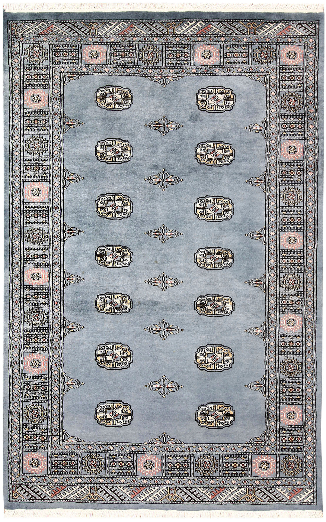 Light Slate Grey Bokhara 4' 1 x 6' 4 - No. 60886 - ALRUG Rug Store