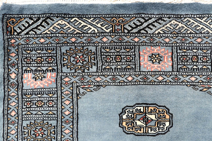 Slate Grey Bokhara 4' 2 x 5' 10 - No. 60887 - ALRUG Rug Store