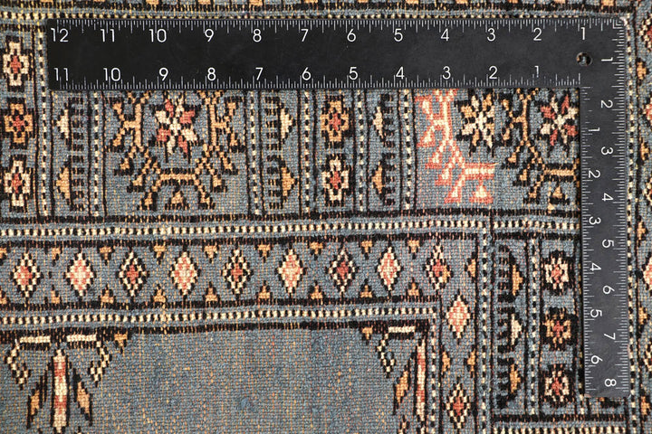 Slate Grey Bokhara 4' 2 x 5' 10 - No. 60887 - ALRUG Rug Store