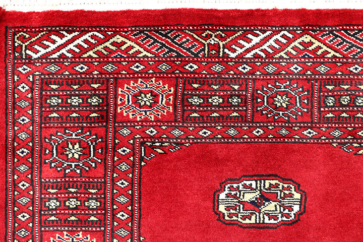 Red Bokhara 4' 3 x 5' 11 - No. 60888 - ALRUG Rug Store