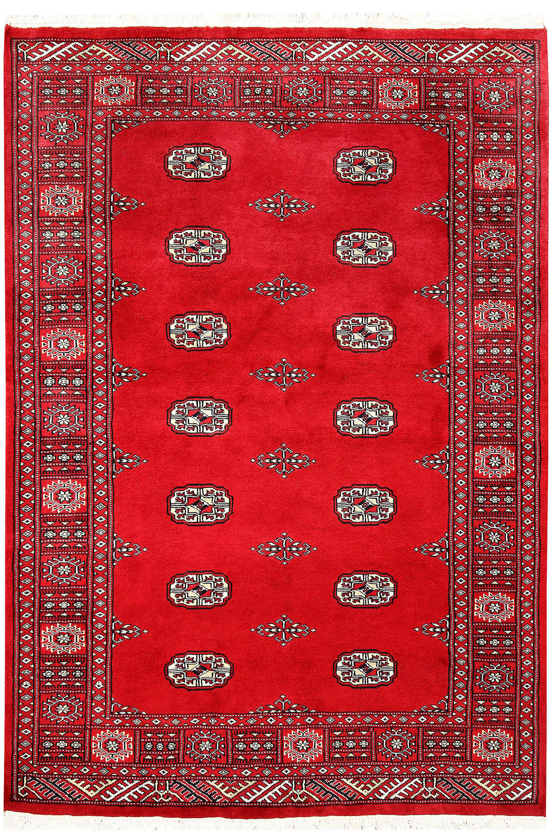 Red Bokhara 4' 3 x 5' 11 - No. 60888 - ALRUG Rug Store