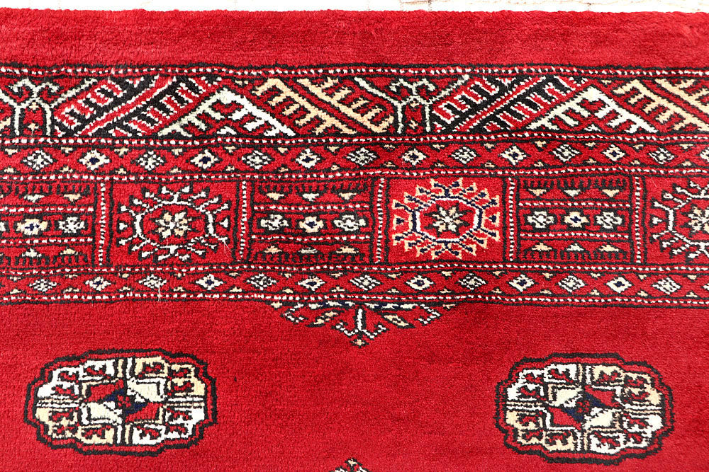 Red Bokhara 4' 1 x 5' 11 - No. 60893 - ALRUG Rug Store