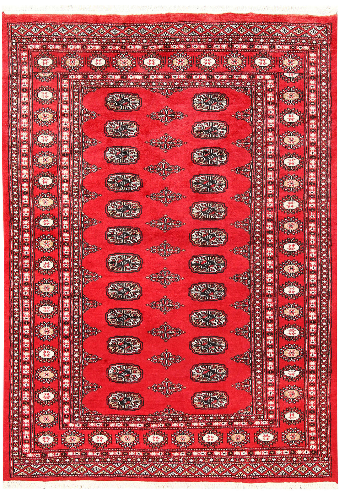 Red Bokhara 4' 2 x 5' 9 - No. 60901 - ALRUG Rug Store