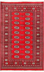 Red Bokhara 4'  2" x 6'  4" - No. QA98722