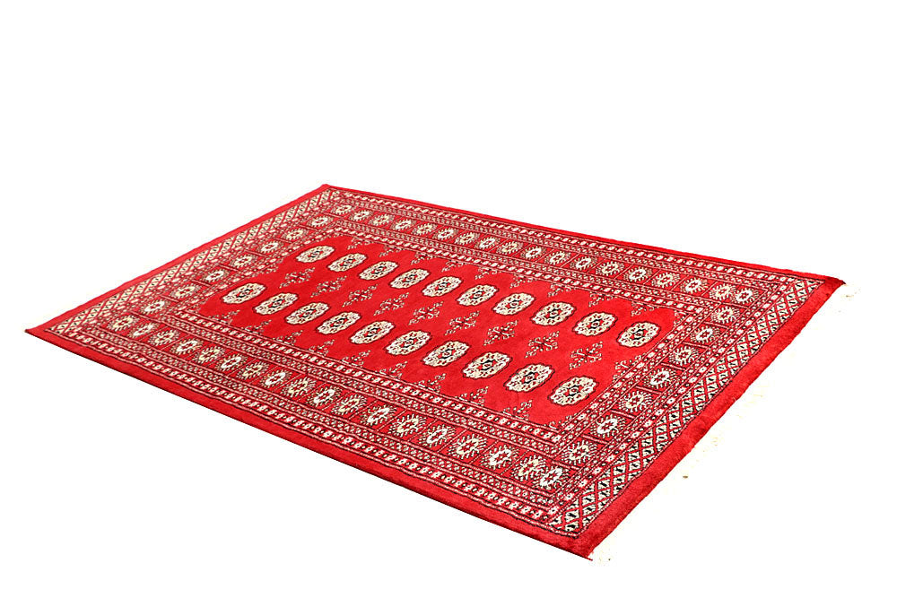 Red Bokhara 4' 2 x 6' 3 - No. 60934 - ALRUG Rug Store