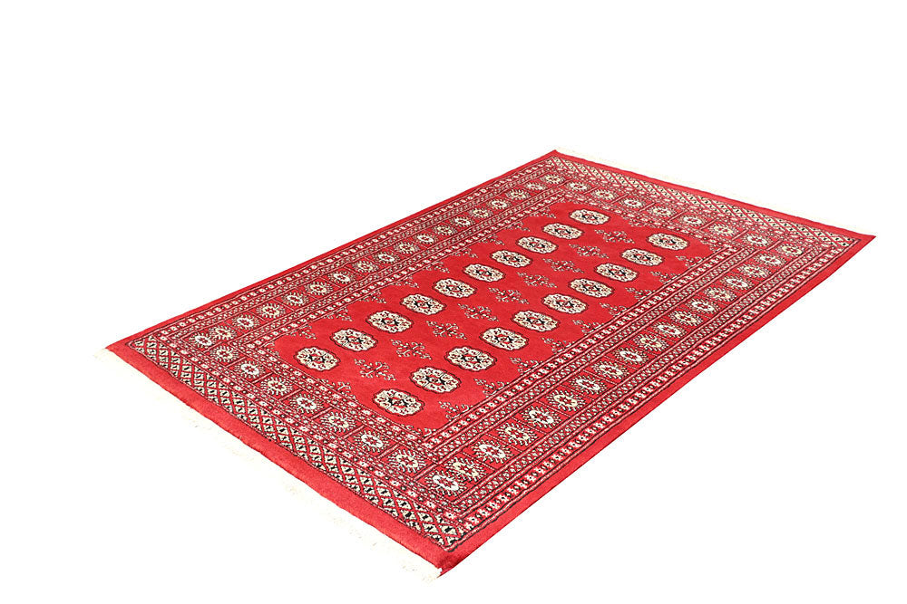 Red Bokhara 4' 2 x 6' 3 - No. 60934 - ALRUG Rug Store