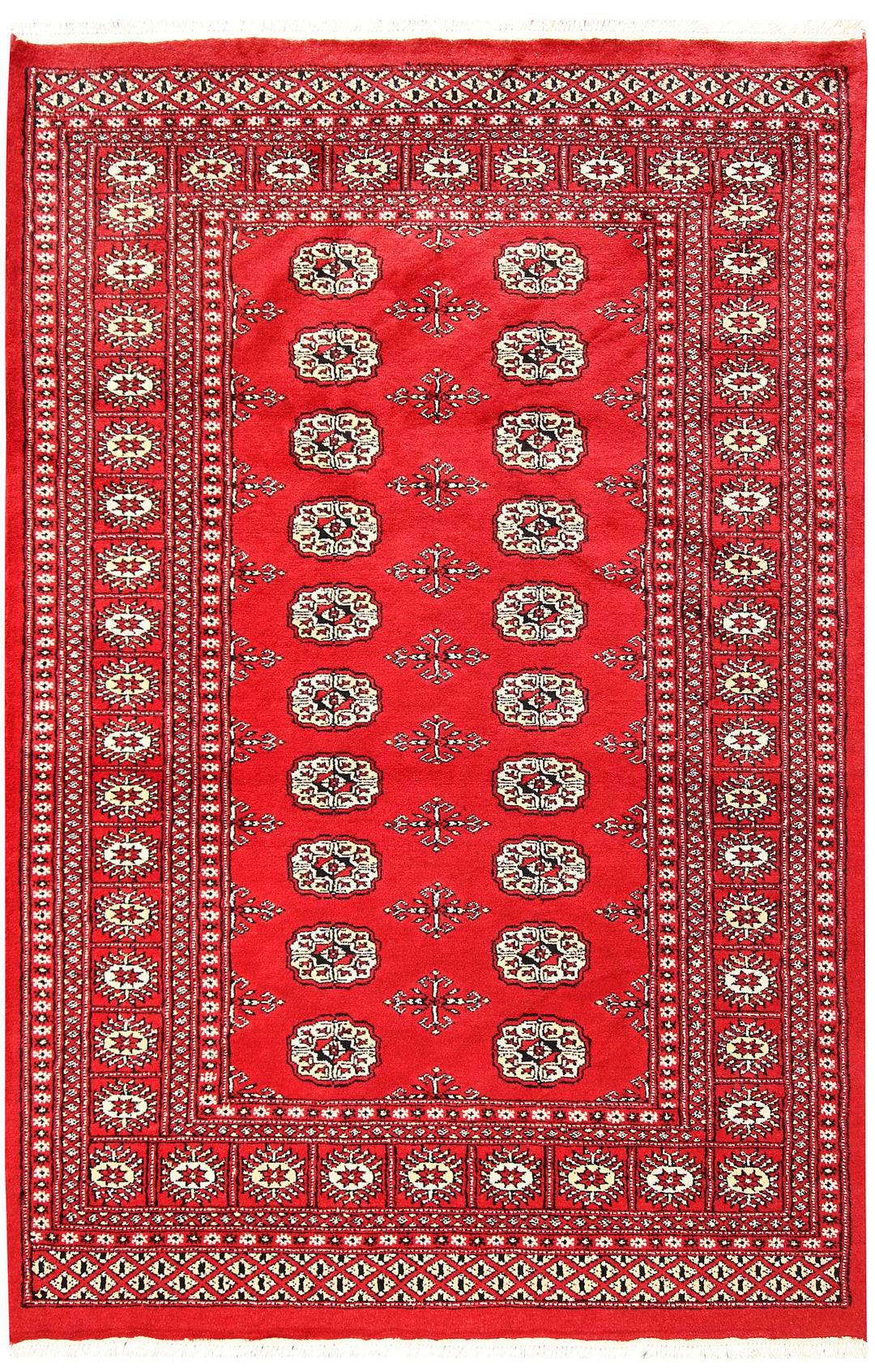 Red Bokhara 4' 2 x 6' 3 - No. 60934 - ALRUG Rug Store