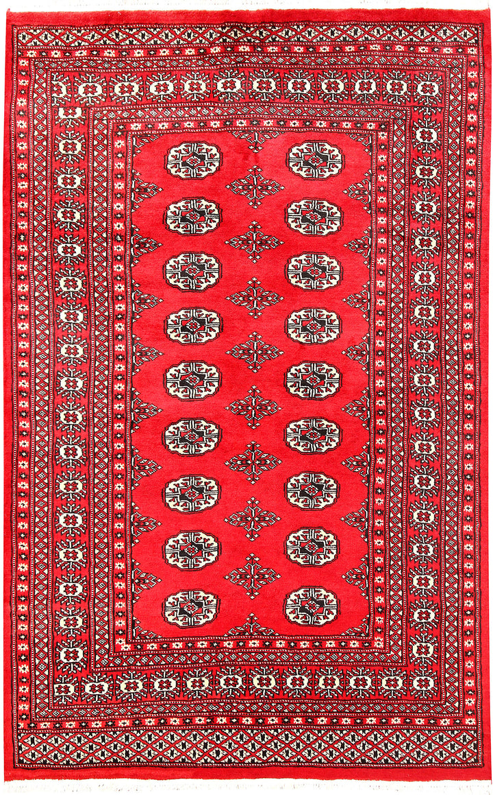 Red Bokhara 4'  2" x 6'  6" - No. QA25015