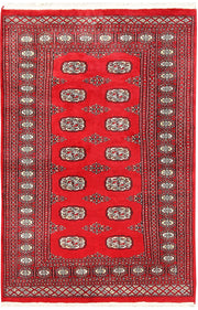 Red Bokhara 4'  2" x 6'  5" - No. QA61648