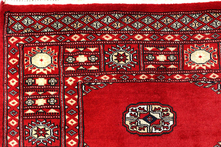 Red Bokhara 4' x 6' 3 - No. 60959 - ALRUG Rug Store