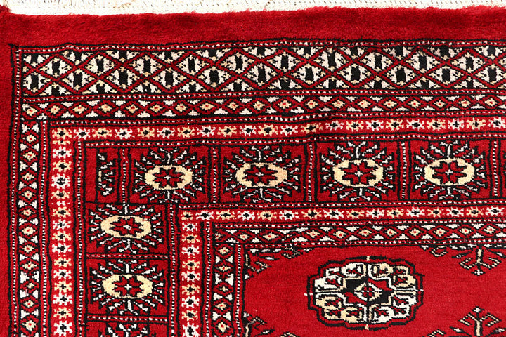 Firebrick Bokhara 4' 2 x 5' 10 - No. 60970 - ALRUG Rug Store
