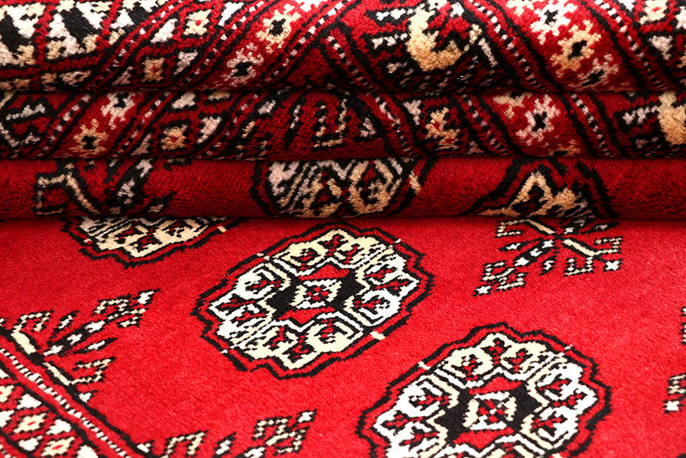 Firebrick Bokhara 4' 2 x 5' 10 - No. 60970 - ALRUG Rug Store