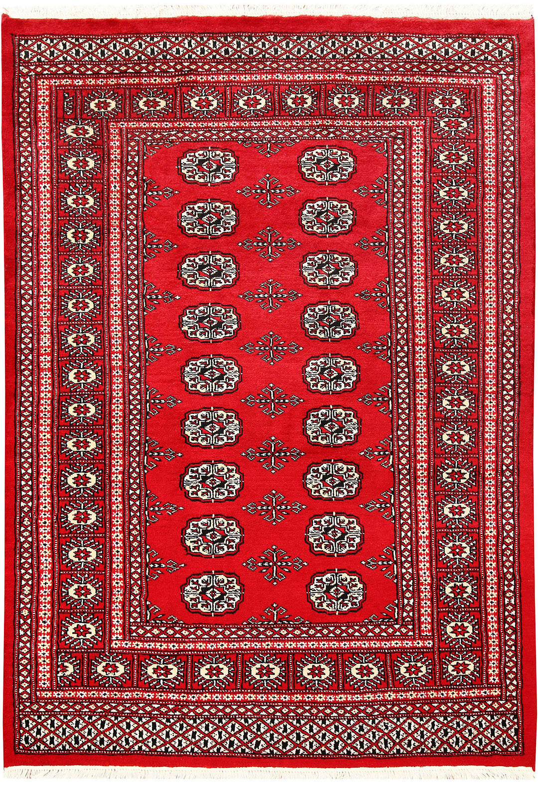 Firebrick Bokhara 4' 2 x 5' 10 - No. 60970 - ALRUG Rug Store