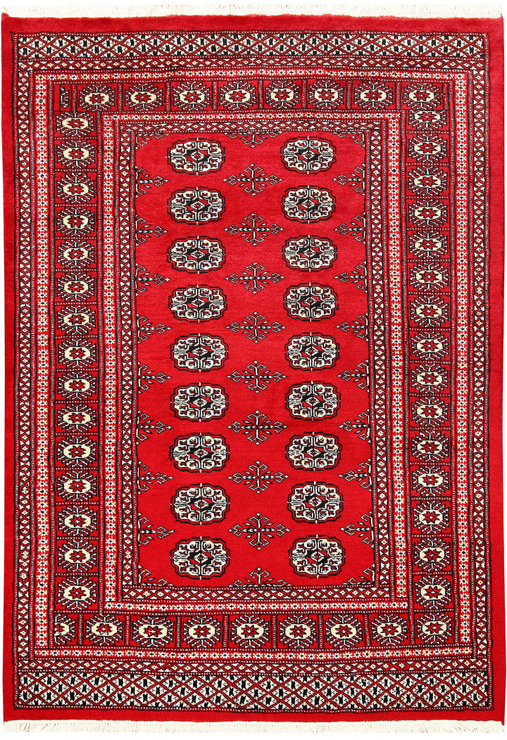 Firebrick Bokhara 4' 2 x 5' 10 - No. 60970 - ALRUG Rug Store