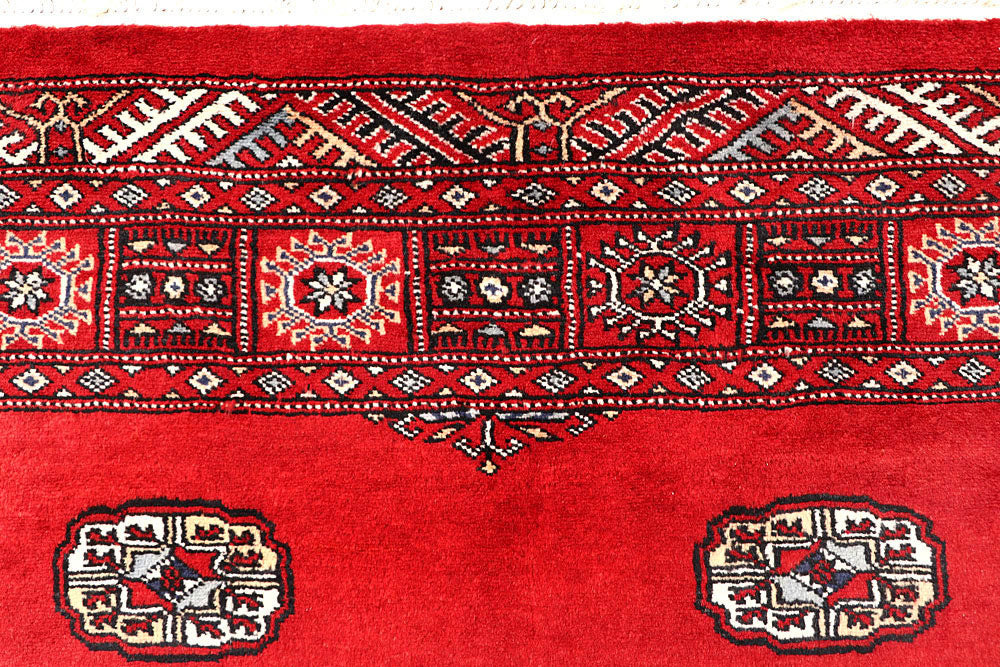 Red Bokhara 4' 1 x 5' 11 - No. 60975 - ALRUG Rug Store