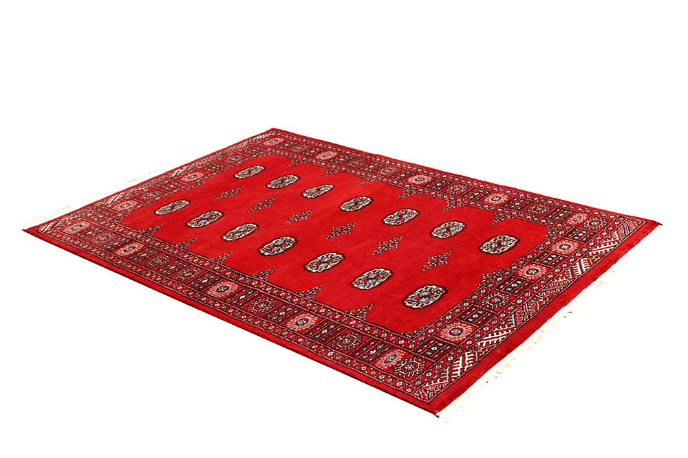 Red Bokhara 4' 1 x 5' 11 - No. 60975 - ALRUG Rug Store