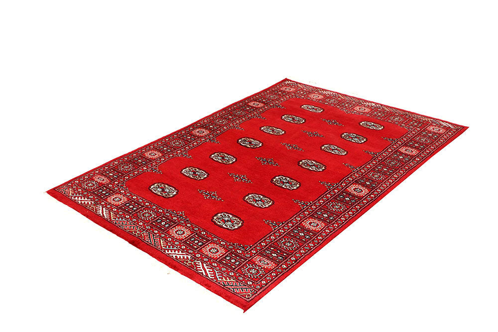 Red Bokhara 4' 1 x 5' 11 - No. 60975 - ALRUG Rug Store