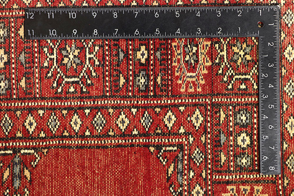 Red Bokhara 4' 1 x 5' 11 - No. 60975 - ALRUG Rug Store