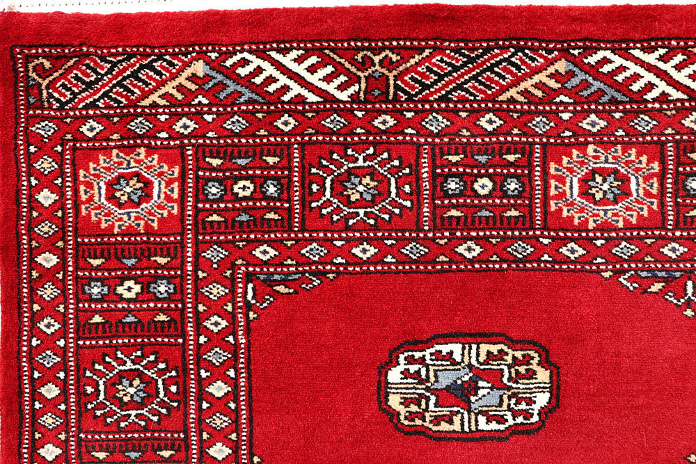 Red Bokhara 4' 2 x 6' 2 - No. 60977 - ALRUG Rug Store