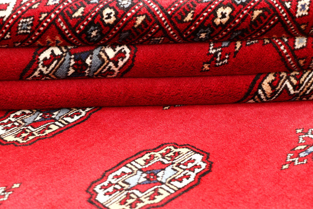Red Bokhara 4' 2 x 6' 2 - No. 60977 - ALRUG Rug Store