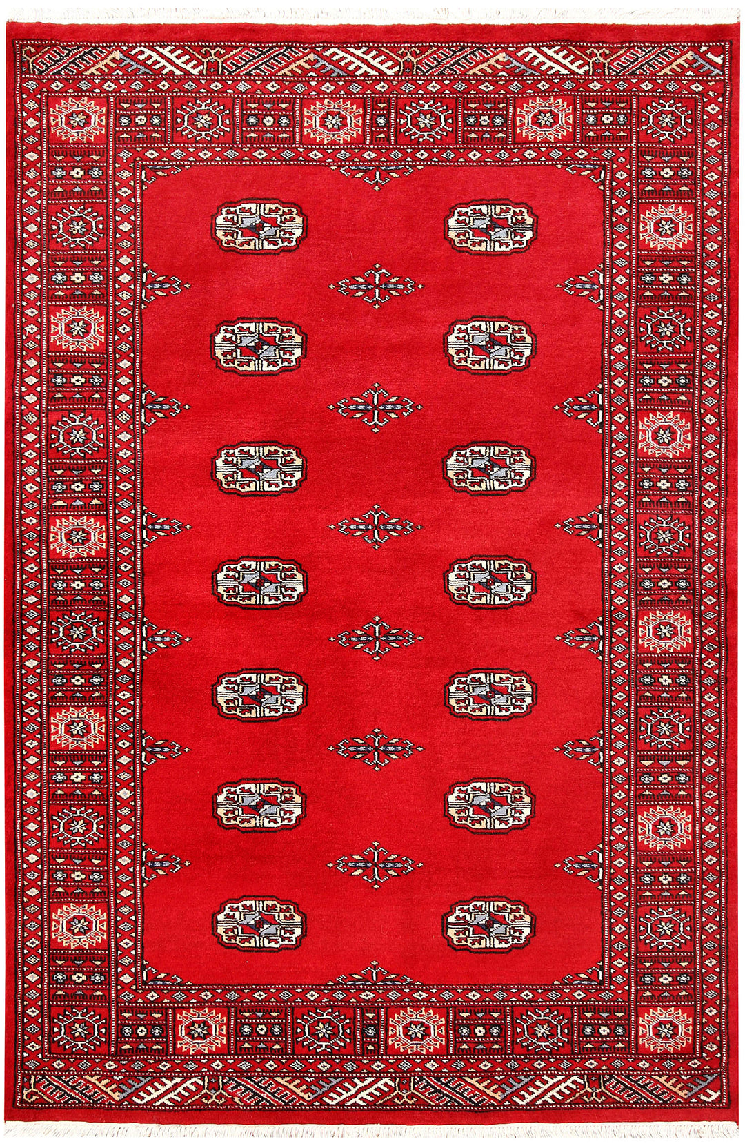 Red Bokhara 4' 2 x 6' 2 - No. 60977 - ALRUG Rug Store