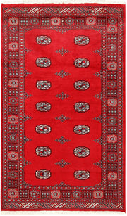 Red Bokhara 4'  1" x 6'  9" - No. QA34448