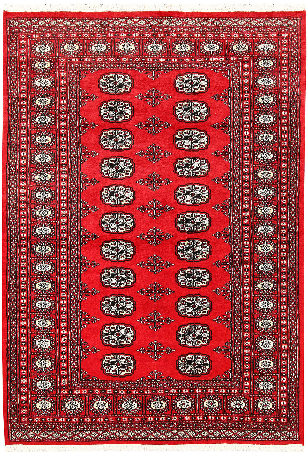 Red Bokhara 4' 1 x 5' 9 - No. 60984 - ALRUG Rug Store