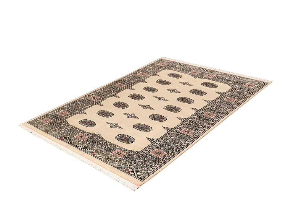 Bisque Bokhara 4' 1 x 5' 8 - No. 61016 - ALRUG Rug Store
