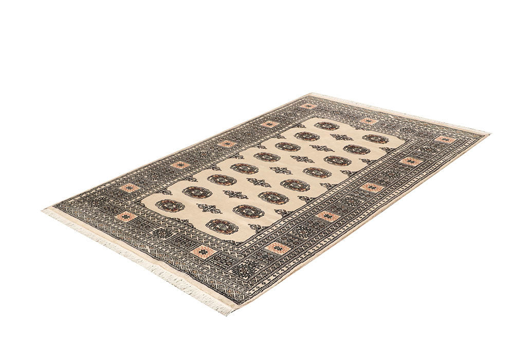 Bisque Bokhara 4' 1 x 6' 5 - No. 61020 - ALRUG Rug Store