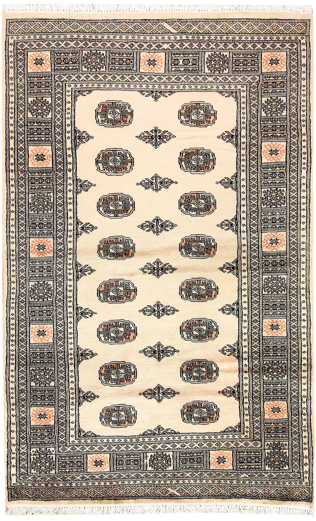 Bisque Bokhara 4' 1 x 6' 5 - No. 61020 - ALRUG Rug Store