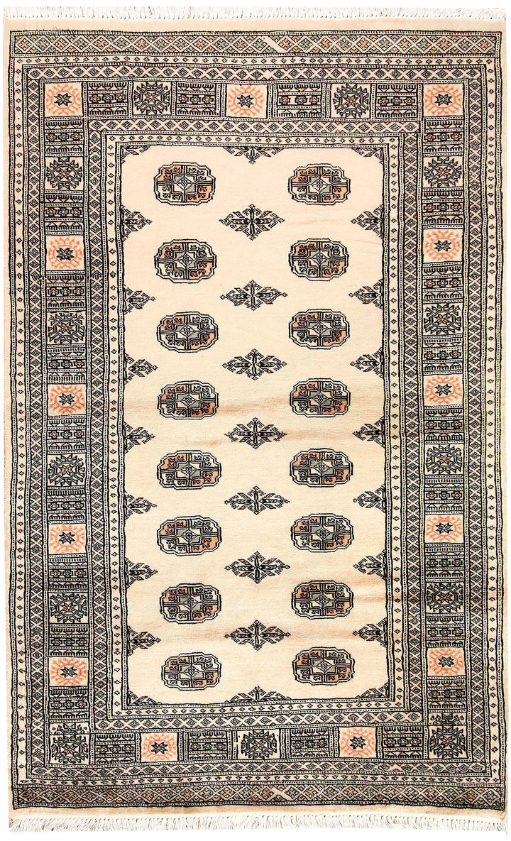Bisque Bokhara 4' 1 x 6' 5 - No. 61020 - ALRUG Rug Store
