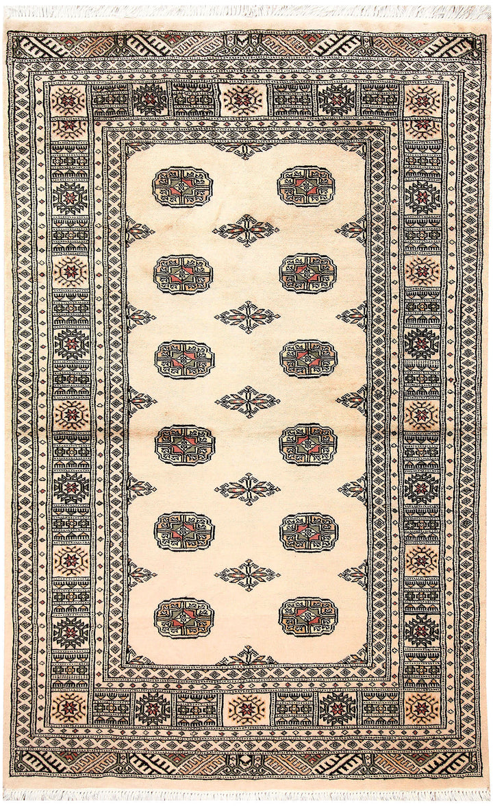 Bisque Bokhara 4' 1 x 6' 6 - No. 61028 - ALRUG Rug Store
